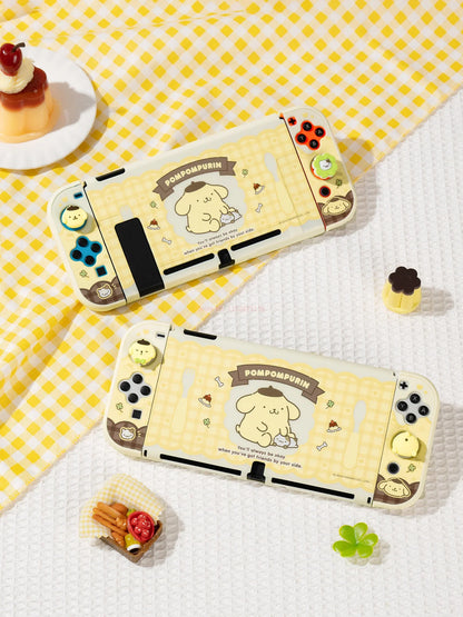 Sanrio Figure Hello Kitty Switch Ns/Oled Protective Case Hard Shell Protective Cover Plug Base Cute Peripheries Game Accessories