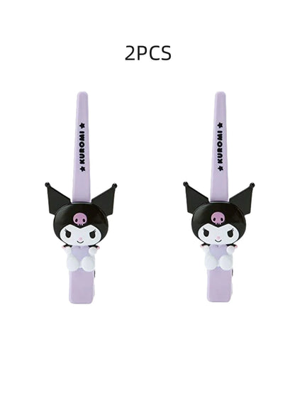 1/2個 ハロー ヘアピン Kitty My Melody Kuromi Cinnamoroll ワードクリップ ヘアアクセサリー ギフト