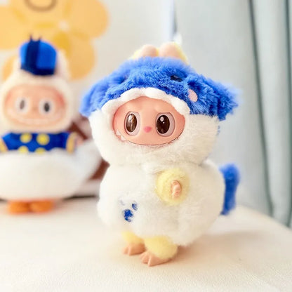 Labubu ドール服 ペンギン サメ ハチ 恐竜 ワンジー - 17cm プーリップ ブライス OB11 BJD用 かわいい動物ジャンプスーツ