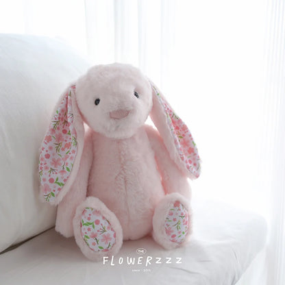 30cm ボニーラビット 花耳ぬいぐるみ 漫画ぬいぐるみ ウサギ人形 子供部屋装飾 おもちゃ 柔らかい 女の子への誕生日プレゼント