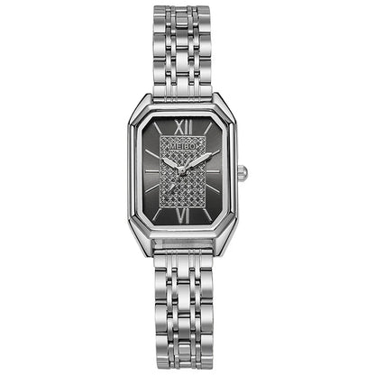 高級レディース腕時計 ファッション 長方形 レディース スチールバンド クォーツ腕時計 Reloj Mujer Relogio Feminino 女の子用時計 ギフト