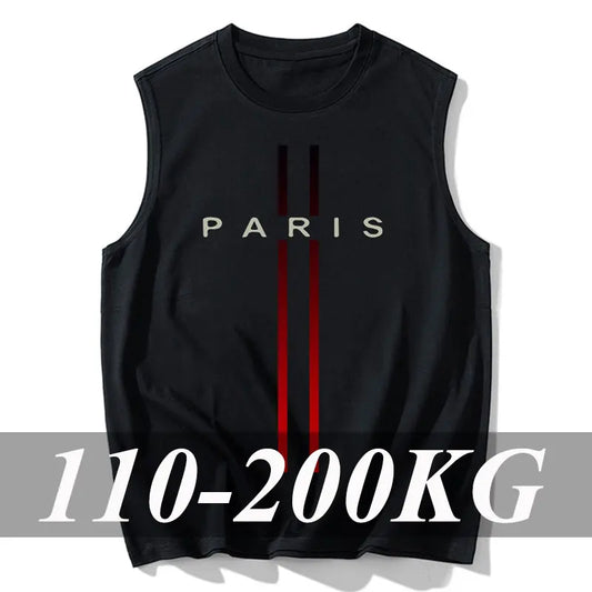 プラスサイズ 夏 メンズ タンクトップ ジム フィットネス スポーツベスト ラウンドネック Tシャツ メンズ ノースリーブ シャツ カジュアルトップス 男性服 110-200kg