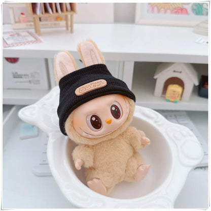 17cm Labubuベア カジュアルジャケット ドール服 - Pullip、Blythe、OB11、BJD用かわいいぬいぐるみアウター、カワイイテディコート