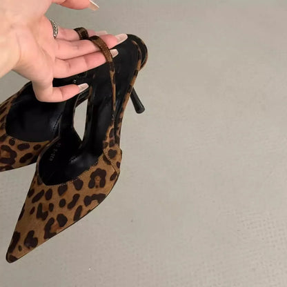 Women High Heels 2025 Summer New Fashion Pointed Toed Pumps Female Stiletto Slingback Shallow Weddings Bridal Shoes Zapatos