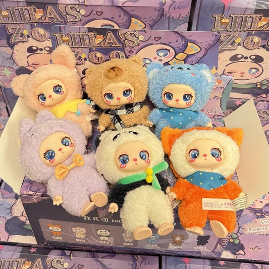 Liila Zoo Series Blind Box Cute Liila V2 Mystery Box Kawaii Fox Panda Rabbit Anime Doll Surprise Bag Capibara Action Dolls Toys