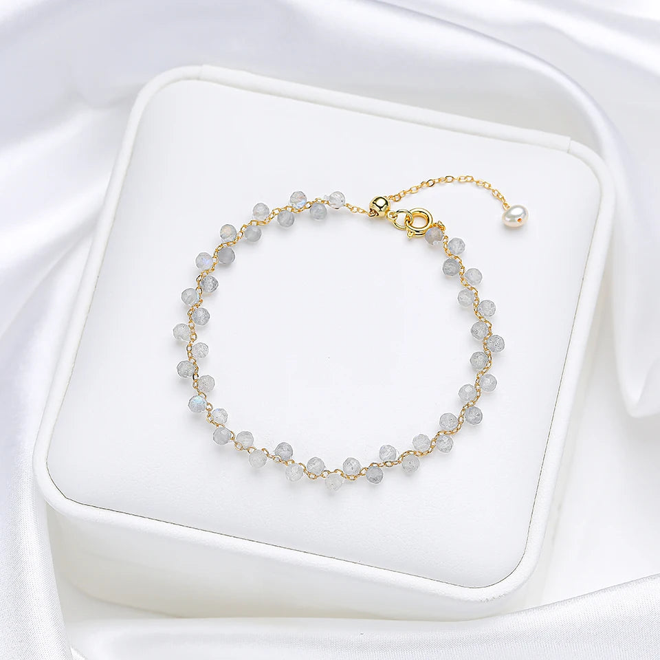 3MM Natural Stone Tourmaline Bracelet For Women  on Hand Jewelry Party Wedding Luxury Gift  AmethystSet Handmade New In