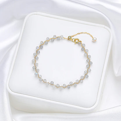 3MM Natural Stone Tourmaline Bracelet For Women  on Hand Jewelry Party Wedding Luxury Gift  AmethystSet Handmade New In