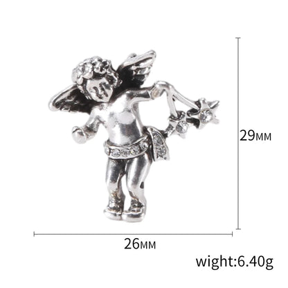 Enamel Angel Brooches for Women Unisex Cupid Love Character Pins Banquet Party Backpack Gifts Jewelry Accessories
