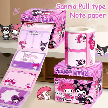 Kuromi Pull Tab Sticky Notes Cute Cartoon Memo Pads With Strong Adhesive Kawaii Stationery For Journal Planner School Supplies
