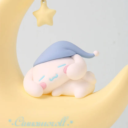 Sanrio Kuromi  Cinnamonroll Moon LED Light Kawaii 3D Cartoon Ornament Cute Beauty Bedroom Night Light Bedside Decor Lamp Gifts