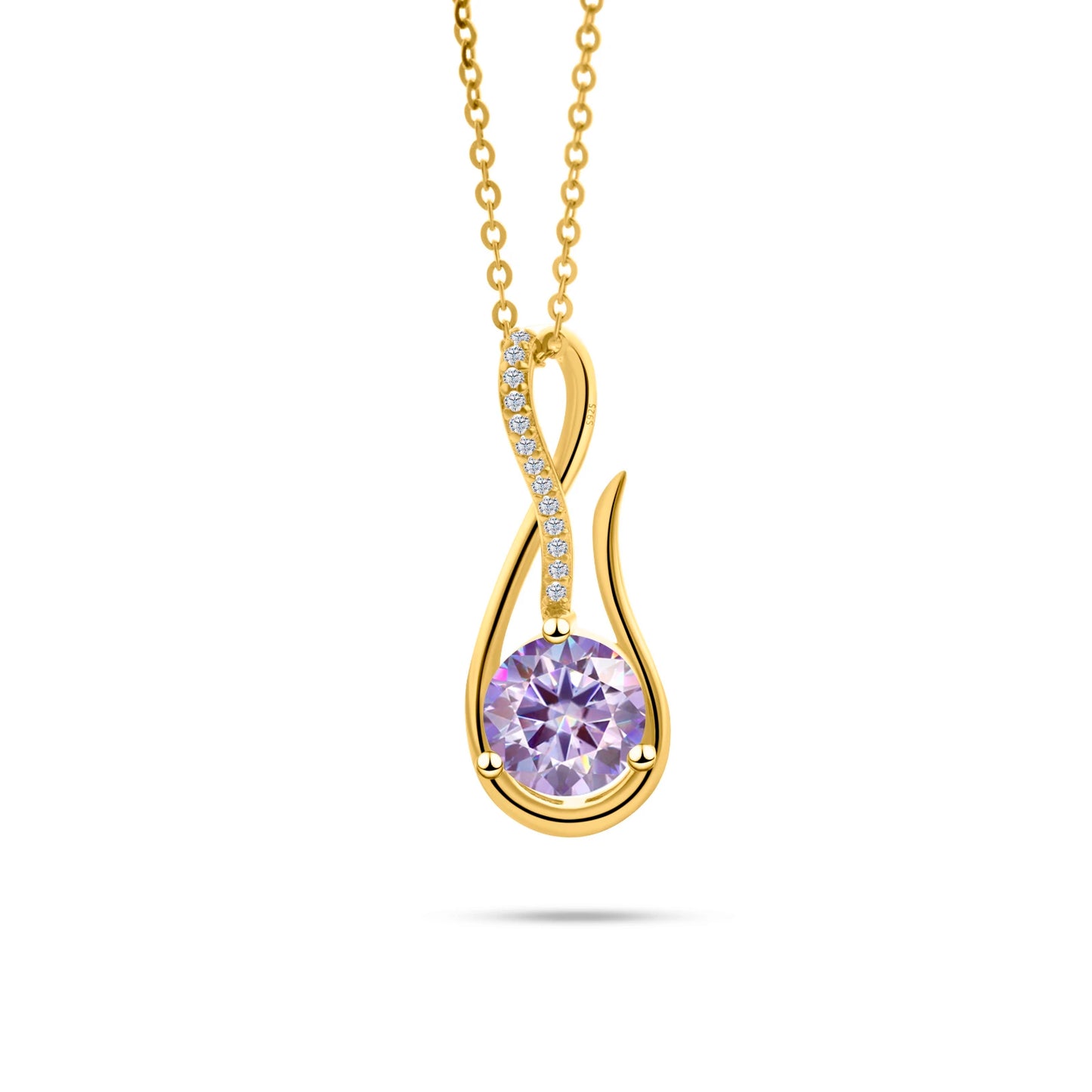 925スターリングシルバーネックレス 2CT Dカラー モアサナイト 音楽シンボルネックレス レディース アニバーサリー ファインジュエリー ママネックレス