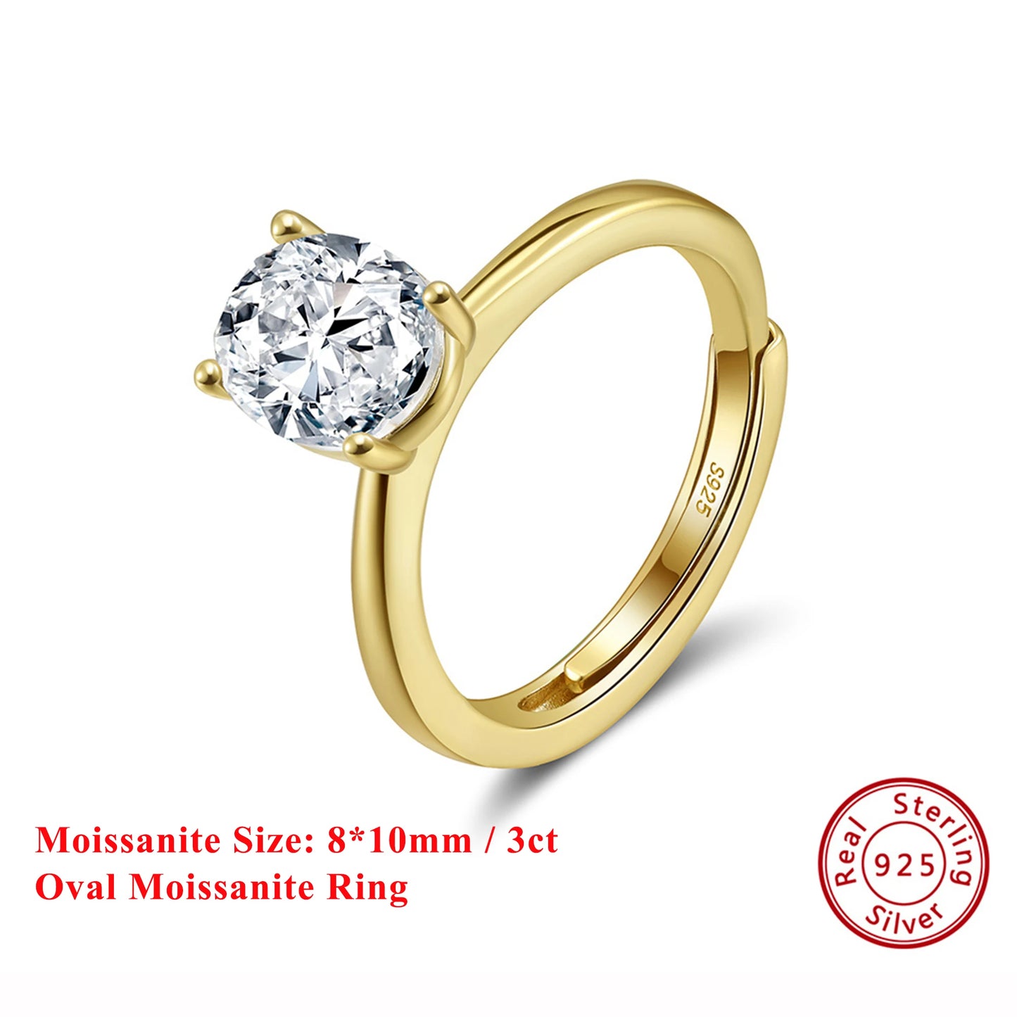 Effie Queen 925 Sterling Silver Eternity Ring with Brilliant Round-Cut Moissanite, Versatile Piece to Complement Any Event MOR01