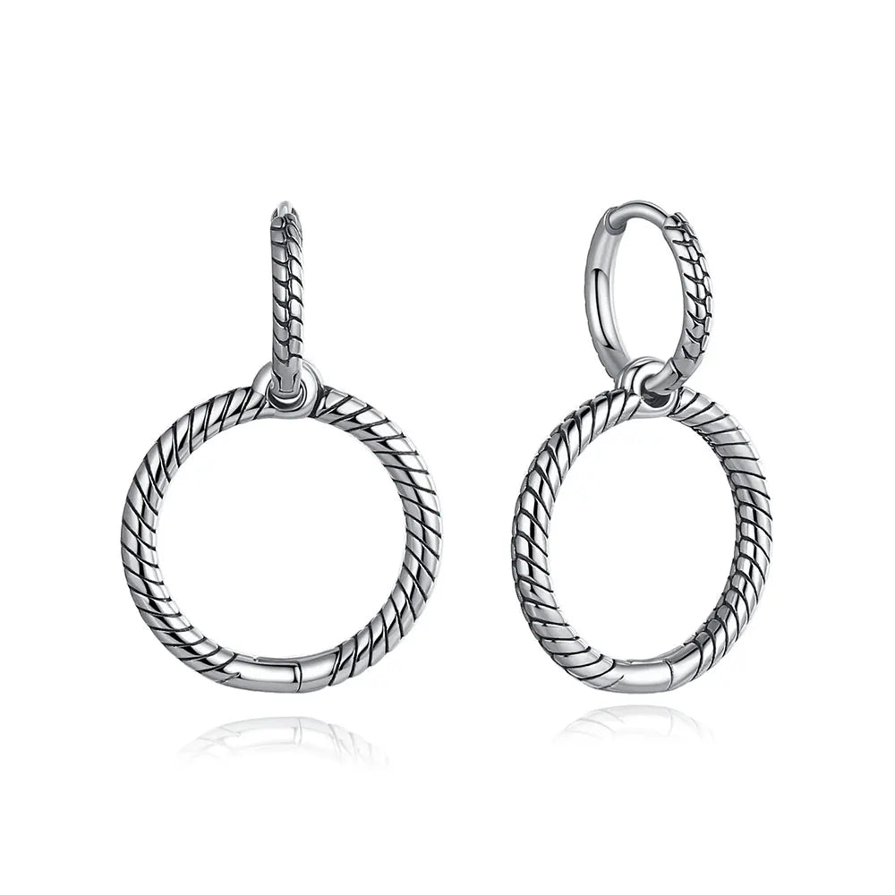 Original 925 Sterling Silver Earrings 2025 Stud Hoop Crystal Earings For Women Rose Gold Crown Heart Infinity Bee Earing Jewelry