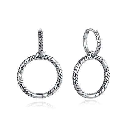 Original 925 Sterling Silver Earrings 2025 Stud Hoop Crystal Earings For Women Rose Gold Crown Heart Infinity Bee Earing Jewelry