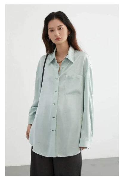 CHIC VEN Korean Women Shirt White Solid Pleated Side Slit Loose Long Sleeved Woman Blouses Female Tops Spring Summer 2025