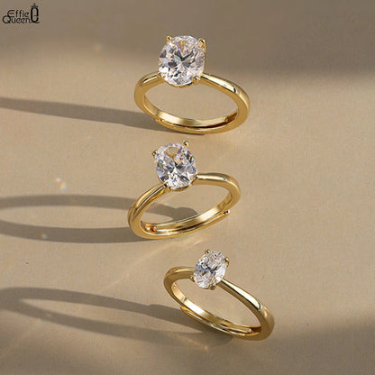Effie Queen 925 Sterling Silver Eternity Ring with Brilliant Round-Cut Moissanite, Versatile Piece to Complement Any Event MOR01