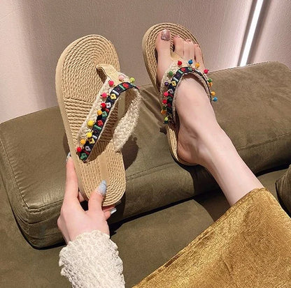 Woman Slippers Low Heel Shoes For Women On Beach Sandals Non Slip Slides Wholesale Bulk Sale Unique Comfortable And Elegan Price