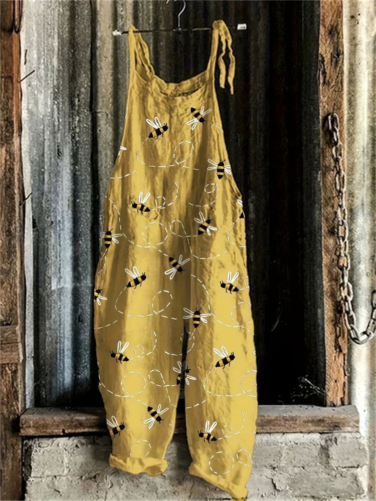 New Women's Jumpsuit Summer Clothing Sleeveless Lace-Up Casual Loose Wide-Leg Pants Women's Jumpsuits Plus Size Womens Bib Pants