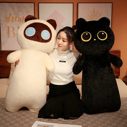 大きくて愛らしいソフトロング猫枕ぬいぐるみぬいぐるみお昼寝枕ホームコンフォートクッション子供の誕生日プレゼントかわいいぬいぐるみ友達へのギフト