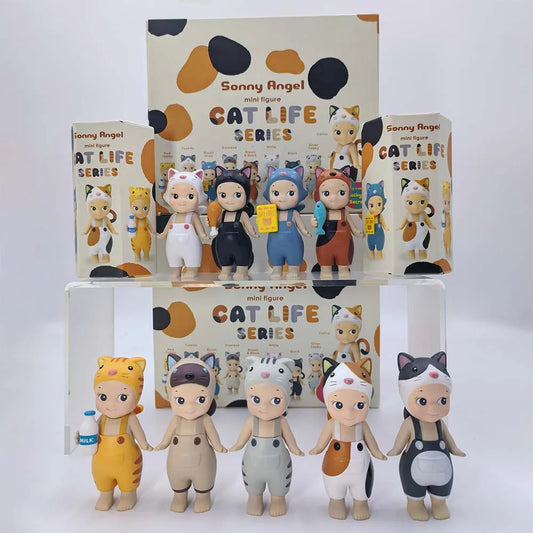 Sonny Angel Blind Box Cat Life Serise Mini Cat Action Figures Toys High Quality Ornaments Dolls Fans Children Christmas Gift