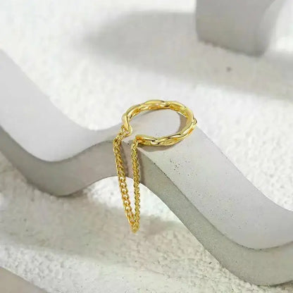1Pc 2024 Fashion Minilist Fake Piercing Earcuff Earrings Chain Tassel Line for Woman No Piercing Ear Cuff Women Ear Jewelry