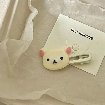 Cartoon Rilakkuma Cute Hairpin Kawaii Sweet Lovely Bangs Side Clip Student Small Versatile Headdress Girl Birthday Gift Ornament