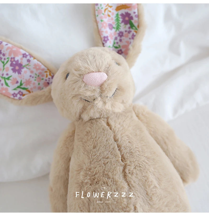 30cm ボニーラビット 花耳ぬいぐるみ 漫画ぬいぐるみ ウサギ人形 子供部屋装飾 おもちゃ 柔らかい 女の子への誕生日プレゼント