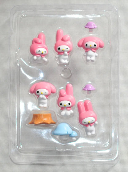 Sanrio Anime My Melody Stacking Series Mini Diy Free Combo Model Cartoon Little Twin Star Kids Collection Toy Birthday Present