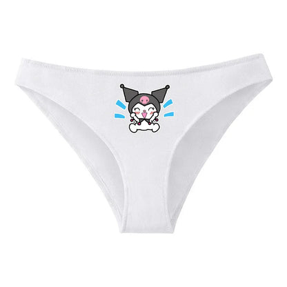 Hello Kitty Pure Cotton Triangle Pants Child Kawaii Pattern Underpants Kuromi Black White Daily Clothes Shorts Birthday Gift