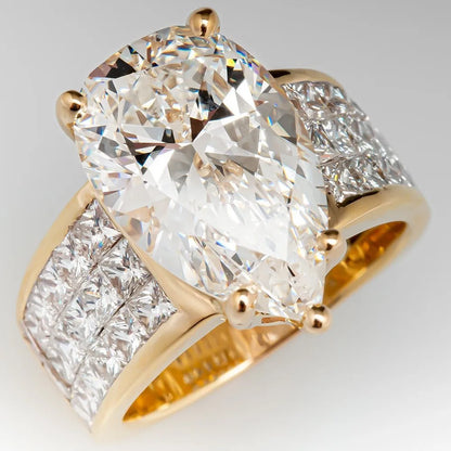 Water Drop 5ct Lab Diamond Ring 925 Sterling silver Engagement Wedding Band Rings for women Bridal Party Jewelry Gift