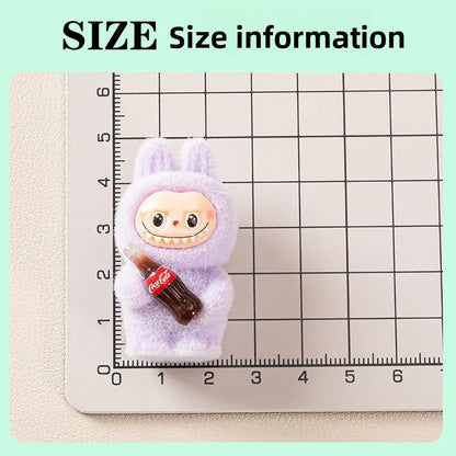 1～10個入り 可愛いルブブ コーラボトル フロック加工 DIY アクションフィギュア 装飾ペンダント デスクトップ人形 車の装飾品 おもちゃ クリスマスギフト