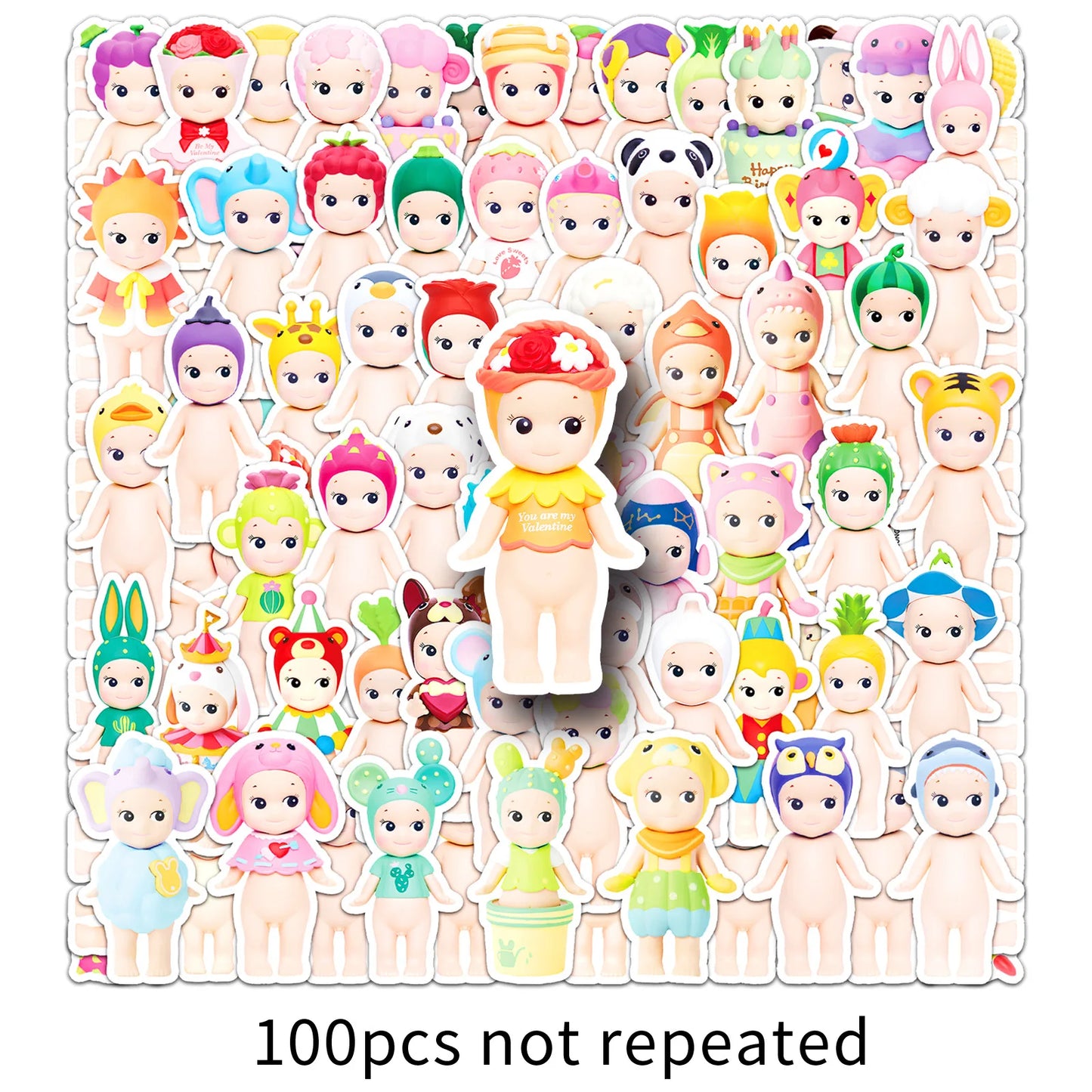 10/50/100枚 かわいいソニーエンジェル キュートで楽しいクリエイティブステッカー キッズおもちゃギフト DIY スクーター 荷物 ペンケース スマホケース デスクデカール