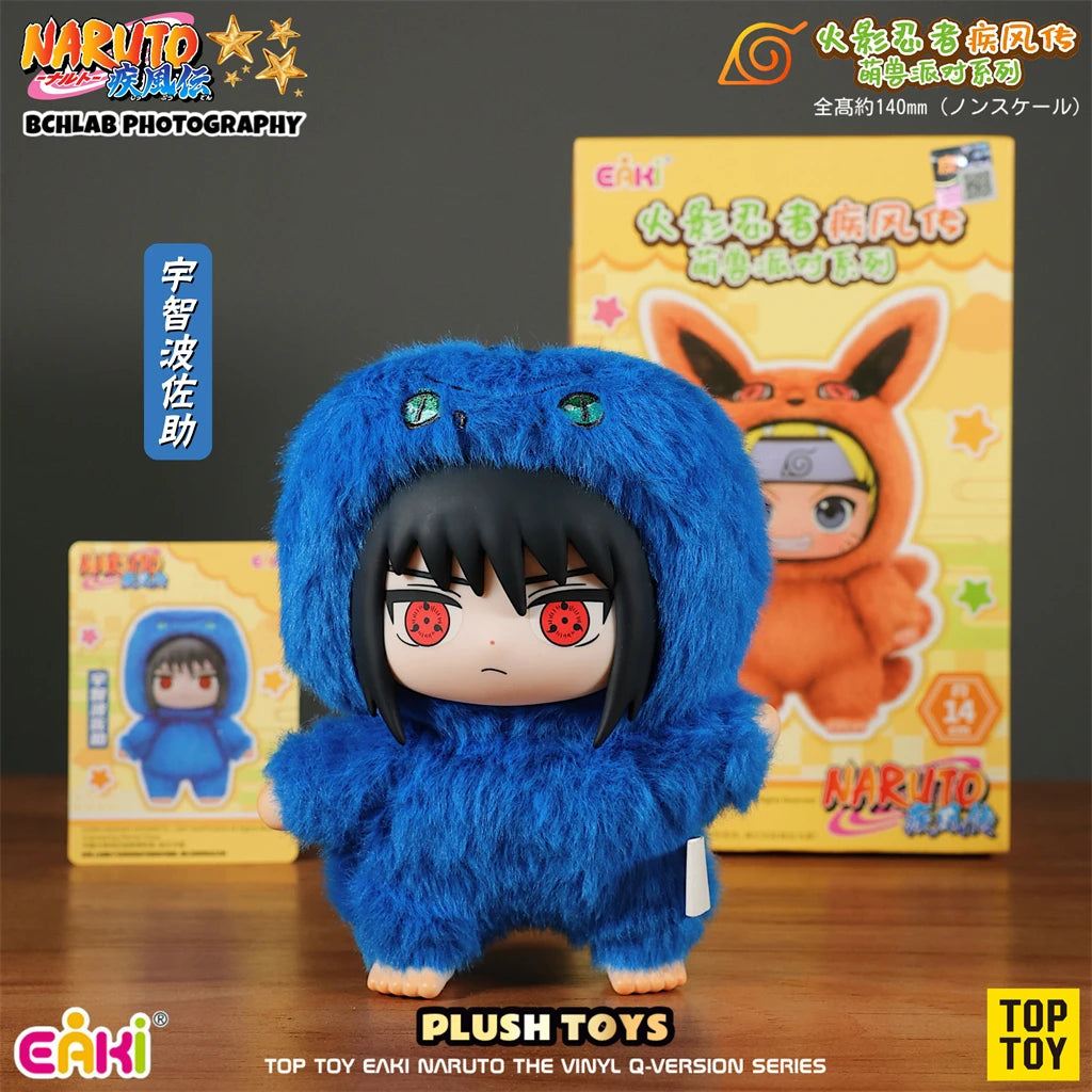 In Stock TOP TOY Naruto EAKI Cute Beast Party Sasuke Vinyl Cute Plush Blind Box Figure Pendant Gift
