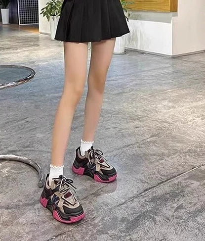 Sneakers Woman Footwear High on Platform Athletic Sports Spring Autumn Shoes for Women Trends 2024 Deals Korean New Casual Light