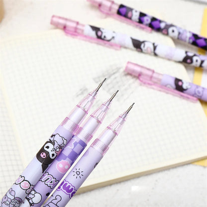6pcs/set Sanrio Cartoon Cute Kuromi MyMelody 0.5mm 2B Automatic Pencil Students Art Drawing Pencil with Lead Stationery Supplies