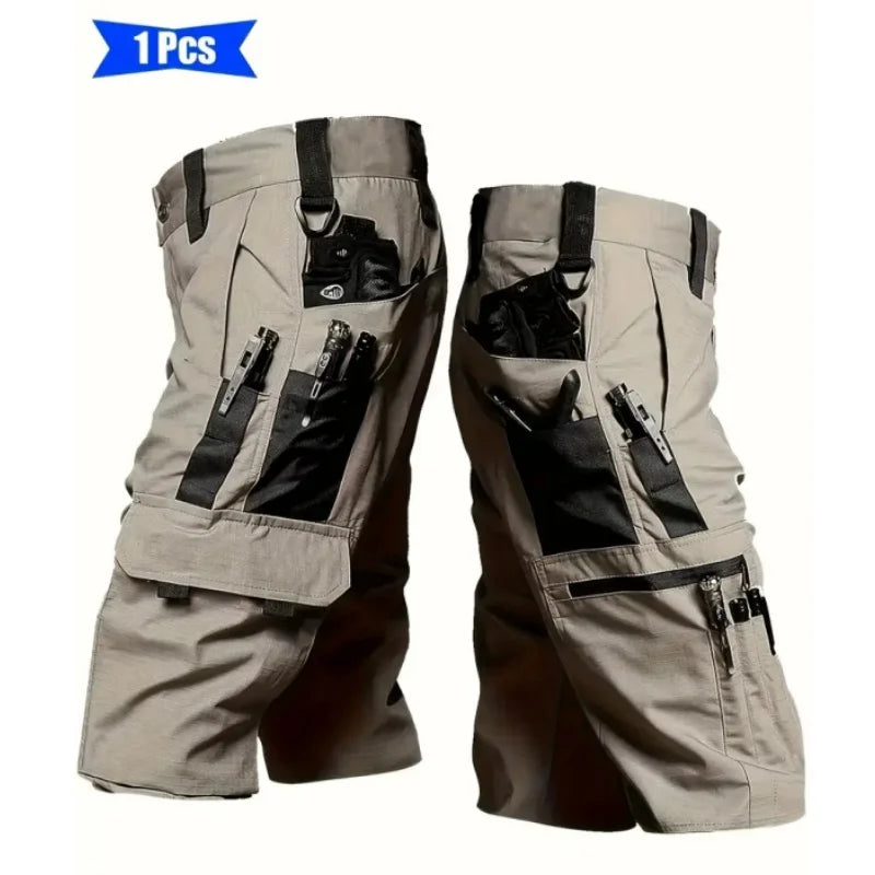 Men's Outdoor Hiking Workwear Shorts Tactical Shorts Multifunctional Pockets Suitable for Hiking Mountaineering Fishing Cycling