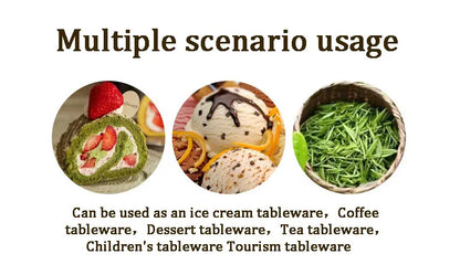 Outdoor Tourism 304 Stainless Steel Portable Tableware, CHILDREN'S Tableware, Dessert Tableware, Spoon and Fork Combination