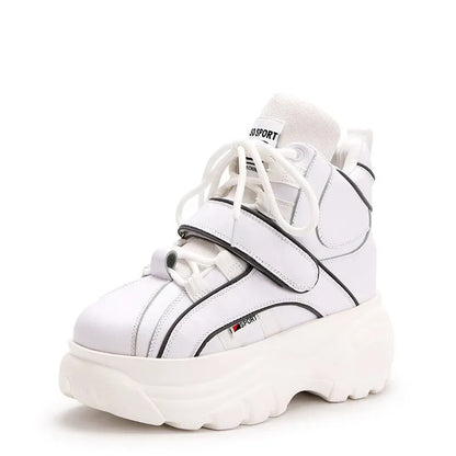 Sneakers Women Heel Platform  New 2023 Pumps Sneakers Female Heels Wedges Chunky Shoes for Women Luxury High Quality Women Shoes