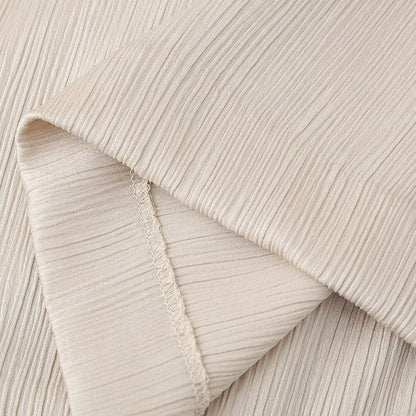 European and American Style 2024 Spring and Summer New Women's Clothing Wrinkle Effect Double Breasted Suit Jacket Pants Set