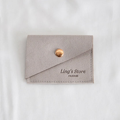 100Pcs Luxury Dark Green Microfiber Gold Snap Bag Envelope Button Purse Pouch For Ring Earrings Headset Coin Soap Gift Organizer