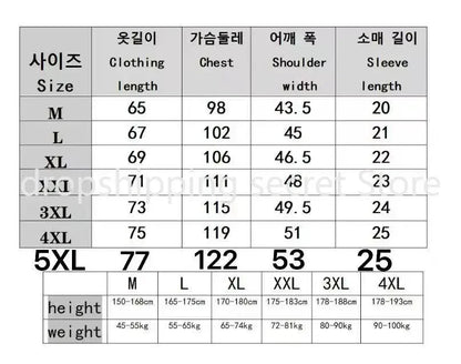 Summer Men's Round Neck Short Sleeved T-shirt M-5XL Oversize Wrinkle Resistant Breathable Top Texture Fabric Versatile Tees