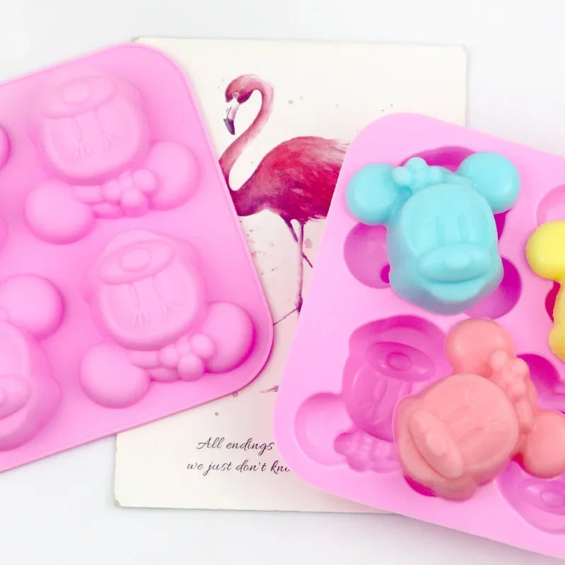 New Minnie Mickey Model Anime Figures Lilo Stitch Silicone Mold Cake Cookies Tool Stitch Dolls 3D Diy Toys Christmas Gifts