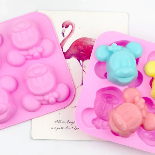 New Minnie Mickey Model Anime Figures Lilo Stitch Silicone Mold Cake Cookies Tool Stitch Dolls 3D Diy Toys Christmas Gifts