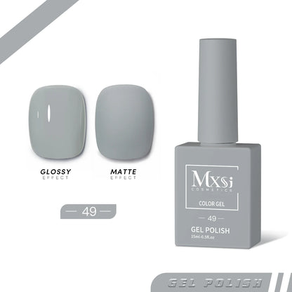 Mxsi 15ml ジェルネイルポリッシュ ネオンブラウン ロイヤルブルー レッドグリーン パスタルヌード ネイルアートワニス ジェルラッカー トップコート UVジェルネイル 未セット