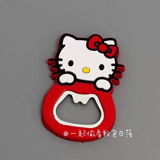 Miniso Hellokitty Melody Bottle Opener Cartoon Pvc Fridge Magnet Beer Bottle Opener Bottle Opener Pvc Soft Rubber Bottle Opener