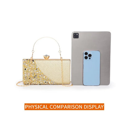 Luxury High Design Women Evening Bag Brand Party Banquet Glitter Bag For Ladies Wedding Clutch Handbag Shoulder Bag Chain Bolsas