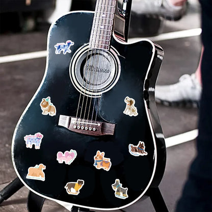 100PCS Cartoon Cute Dog Series Creative Stickers Decorative Luggage Skateboarding Animal Graffiti Toy Stickers