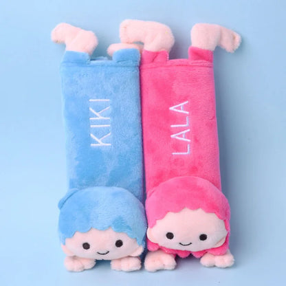 21cm Sanrio Hellokitty Melody Car Seat Belt Cover Soft Cute Cinnamoroll Kuromi Car Shoulder Interior Decoration Charm Gift