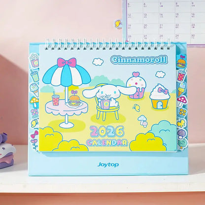 Sanrio Hello Kitty Desk Calendar Daily Schedule Desktop Decoration Kuromi Melody Schedule Plan Cartoon Room Ornament Kids Gifts