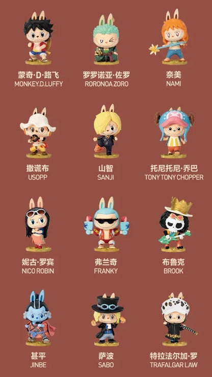POP MART LABUBU THE MONSTERS x One Piece Series Blind Box Toys Mystery Box Mistery Action Figure Surprise Model Birthday Gift